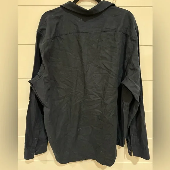 Vince mens navy soft cotton/flannel relaxed fit button down - Picture 4 of 6